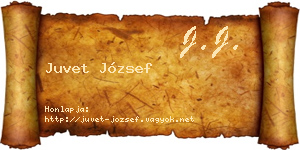 Juvet József névjegykártya